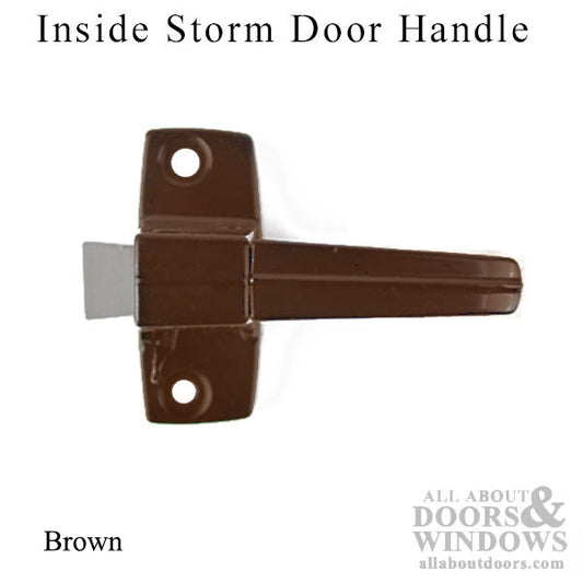 Inside Storm Door Handle ZD Flat Slot Brown