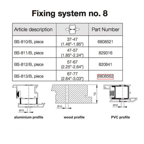 Hoppe Handle Fixing Bolt for Through Bolt Pull Handles - Hoppe Handle Fixing Bolt for Through Bolt Pull Handles