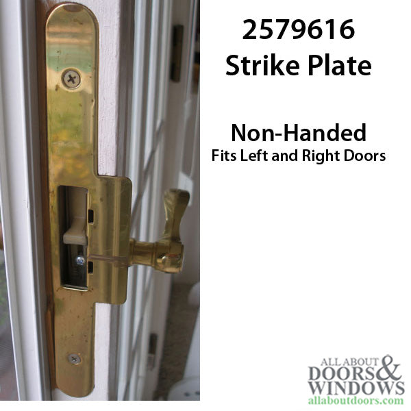 Andersen Strike Plate Cover, AP/PA Door - Bright Brass - Andersen Strike Plate Cover, AP/PA Door - Bright Brass