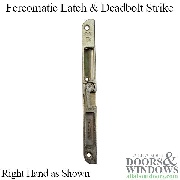 Fercomatic Latch & Deadbolt Strike, profile notching, Curved Ends, Right - Fercomatic Latch & Deadbolt Strike, profile notching, Curved Ends, Right