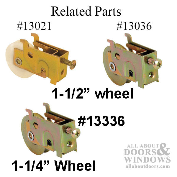 Sliding Door Hook Tab Roller With Adjustable Steel Housing 1.25 Inch Steel Wheel - Sliding Door Hook Tab Roller With Adjustable Steel Housing 1.25 Inch Steel Wheel