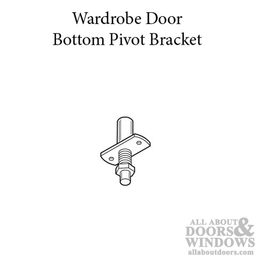 Wardrobe Closet Door Bottom Pivot Bracket Adjustable