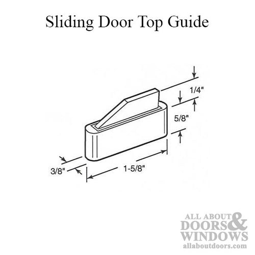 Discontinued Assembly, Sliding Door Top Guide - Discontinued Assembly, Sliding Door Top Guide