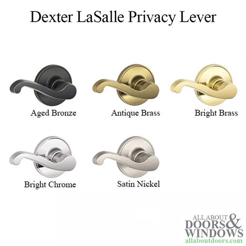 Dexter Privacy Lever LaSalle J40-605 Left Hand Privacy Lever Polished Brass - Dexter Privacy Lever LaSalle J40-605 Left Hand Privacy Lever Polished Brass