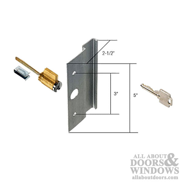 External Pull and Key Lock - Sliding Patio Door, International - Aluminum - External Pull and Key Lock - Sliding Patio Door, International - Aluminum