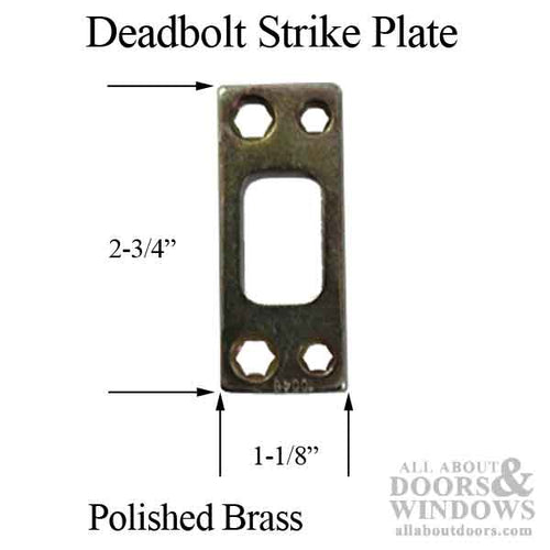 Strike Plate, Deadbolt, 4-Hole H.D. - Strike Plate, Deadbolt, 4-Hole H.D.