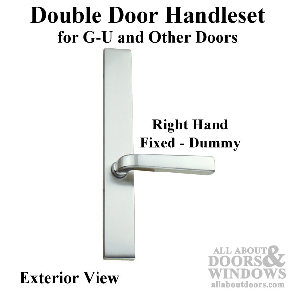 Sion Dummy Pair Handle Set for Biltbest/Hurd Door Satin Nickel - Sion Dummy Pair Handle Set for Biltbest/Hurd Door Satin Nickel