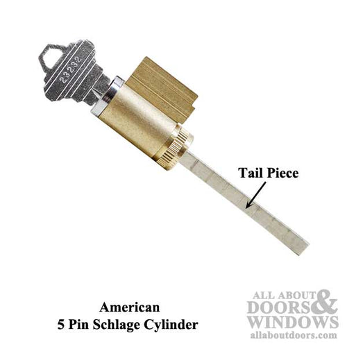 Replacement Cylinder Tail Piece with Break Off Tabs 60mm Length - Replacement Cylinder Tail Piece with Break Off Tabs 60mm Length