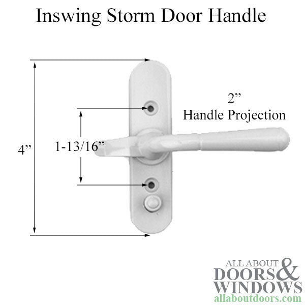 Inswing Storm Door Lever Handle Non-Keyed - Inswing Storm Door Lever Handle Non-Keyed