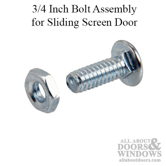 Steel Bolt For Sliding Screen Door Roller 0.75 Inch Bolt
