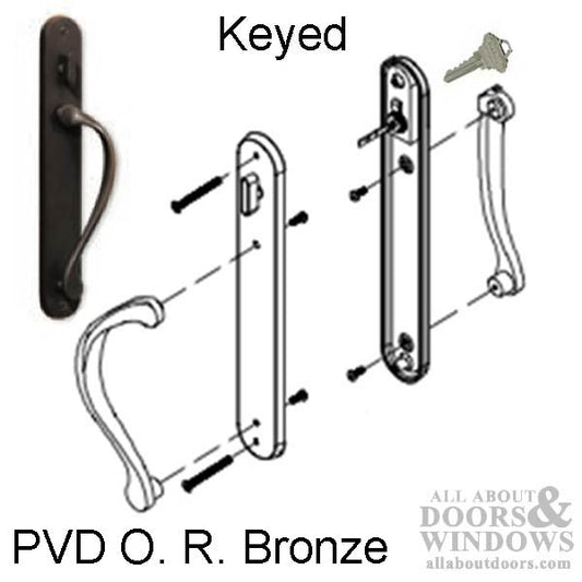 Marvin Active Keyed, Ultimate Sliding French Door wide Trim - PVD Oil Rubbed Bronze