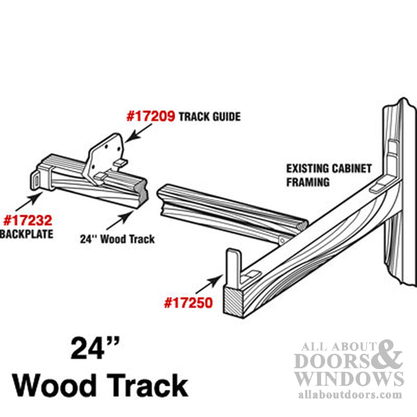 Wooden Drawer Track Kit (24 inch) - Wooden Drawer Track Kit (24 inch)