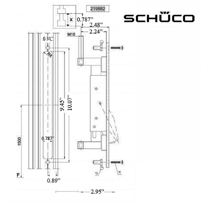 Schuco Rebate Shoot Bolt and STL 63 - Schuco Rebate Shoot Bolt and STL 63