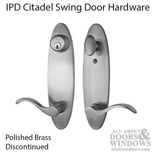 IPD Citadel Peachtree Swing Door Hardware - Polished Brass - IPD Citadel Peachtree Swing Door Hardware - Polished Brass