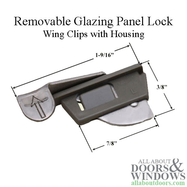 Andersen Removable Glazing Panel Wing Clips with Housing - Stone - Andersen Removable Glazing Panel Wing Clips with Housing - Stone