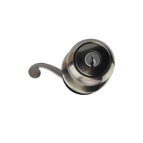 Kwikset Copa x Lido US15A 400 Right Hand Keyed Entry Lock - Antique Nickel - Kwikset Copa x Lido US15A 400 Right Hand Keyed Entry Lock - Antique Nickel