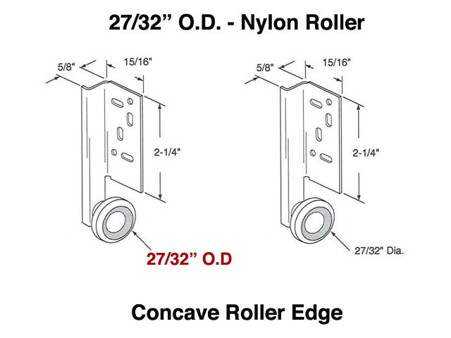 Discontinued Roller Assembly - Monorail - 27/32 In Dia. - 2 Pack - Discontinued Roller Assembly - Monorail - 27/32 In Dia. - 2 Pack