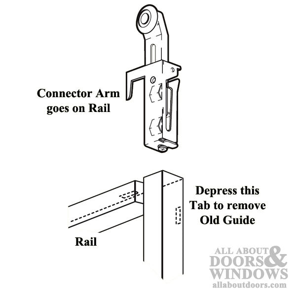 Left and Right Acme Top Roller and Corner Brackets for Sliding Panel Door - Left and Right Acme Top Roller and Corner Brackets for Sliding Panel Door