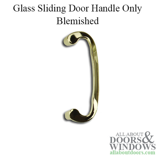 Legacy Glass Sliding Door Handle Only - Plated Polished Brass - Legacy Glass Sliding Door Handle Only - Plated Polished Brass