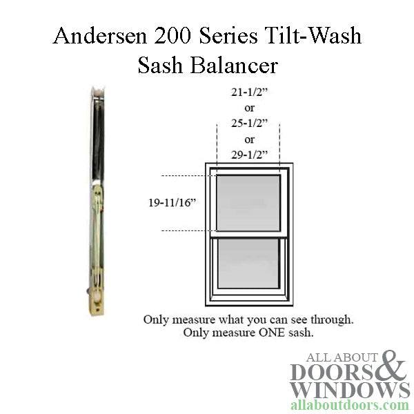 Andersen 200 Series Tilt-Wash Double Hung Sash Balancer - M740 - Andersen 200 Series Tilt-Wash Double Hung Sash Balancer - M740