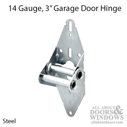 3 Inch Standard No. 4 Hinge for Rollers with 7/16 Inch Stem Diameter for Garage Doors