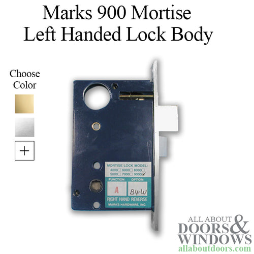 Marks 9000 Series Mortise Lock Case for Storm Doors Left Hand - Marks 9000 Series Mortise Lock Case for Storm Doors Left Hand