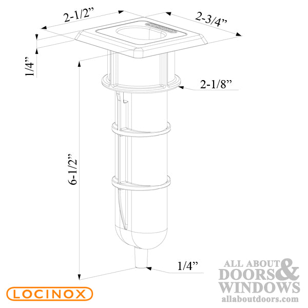 Locinox Economic Ground Catch for Drop Bolt - Locinox Economic Ground Catch for Drop Bolt