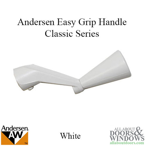 Andersen Window Crank Handle, Perma-Shield Casement - Easy Grip - White - Andersen Window Crank Handle, Perma-Shield Casement - Easy Grip - White