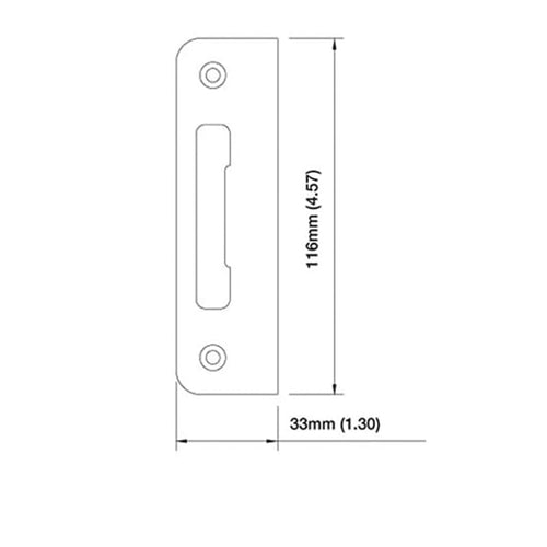Strike Plate, PT0002N, Flat Tongue 1.30 x 4.57 - Oil Rubbed Brass - Strike Plate, PT0002N, Flat Tongue 1.30 x 4.57 - Oil Rubbed Brass