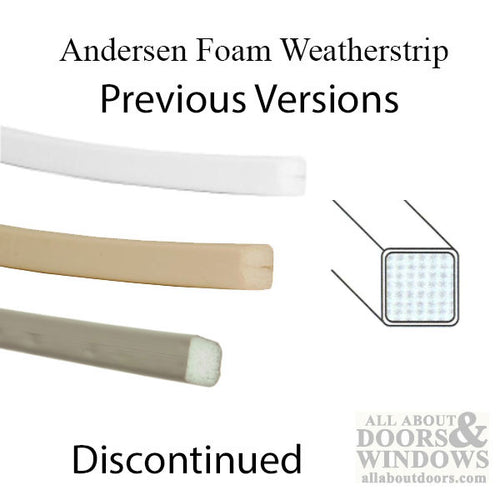 Andersen Window Weatherstrip Narroline Top and Bottom Rail Foam Weatherstrip 42