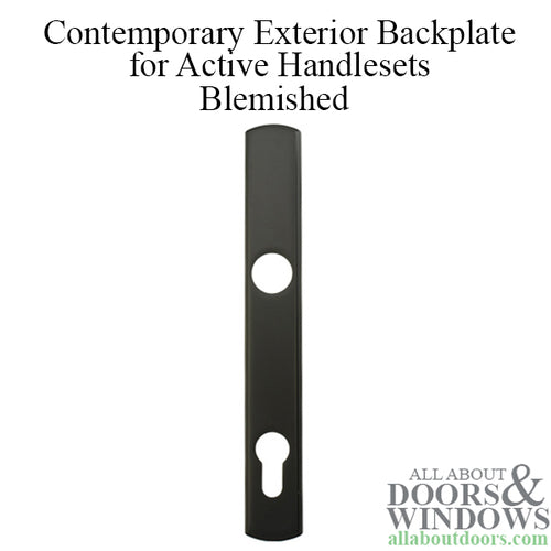 Generic Contemporary Exterior Backplate for Active Handlesets - Blemished - Generic Contemporary Exterior Backplate for Active Handlesets - Blemished