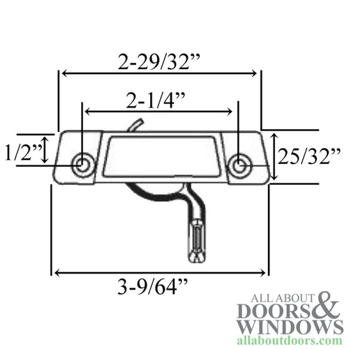 Sash Lock with Under Plate - 2-1/4