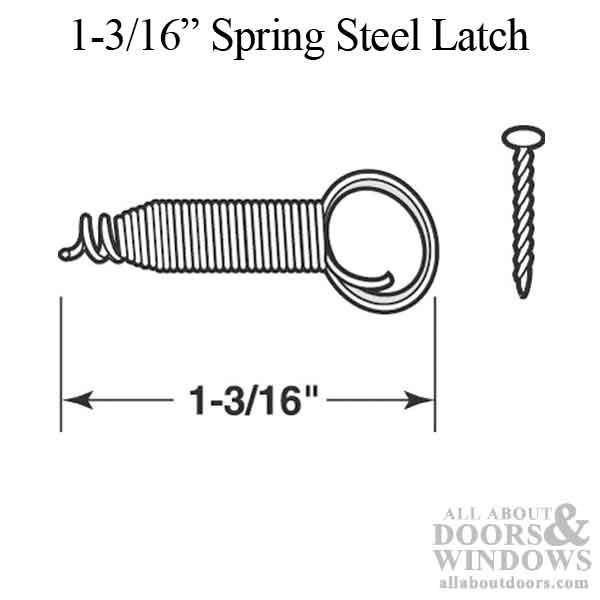 Spring Latch - 1-3/16 In - Stainless - 6pack - Spring Latch - 1-3/16 In - Stainless - 6pack