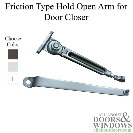 Friction Type Hold Open Arm for Commercial Door Closer, Choose Color