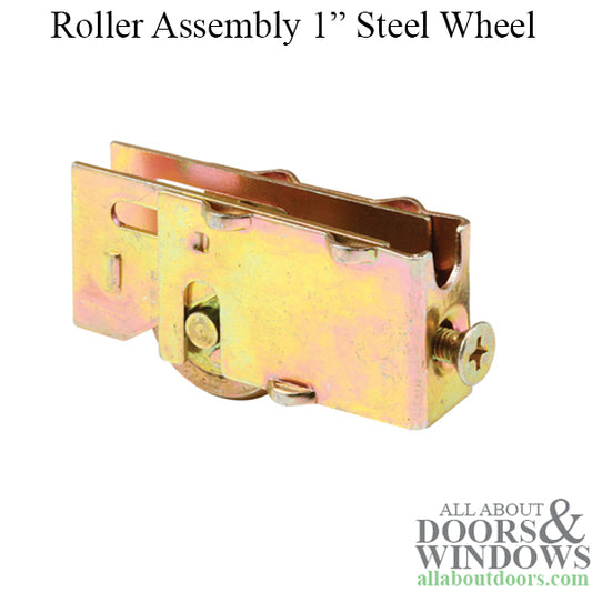 Roller Assembly - Sliding Patio Door, Steel Ball Bearing - Flat Wheel