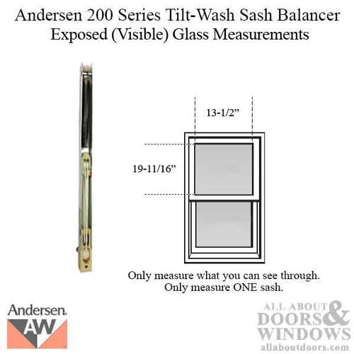 Andersen 200 Series Tilt-Wash Double Hung Sash Balancer - M440 - Andersen 200 Series Tilt-Wash Double Hung Sash Balancer - M440