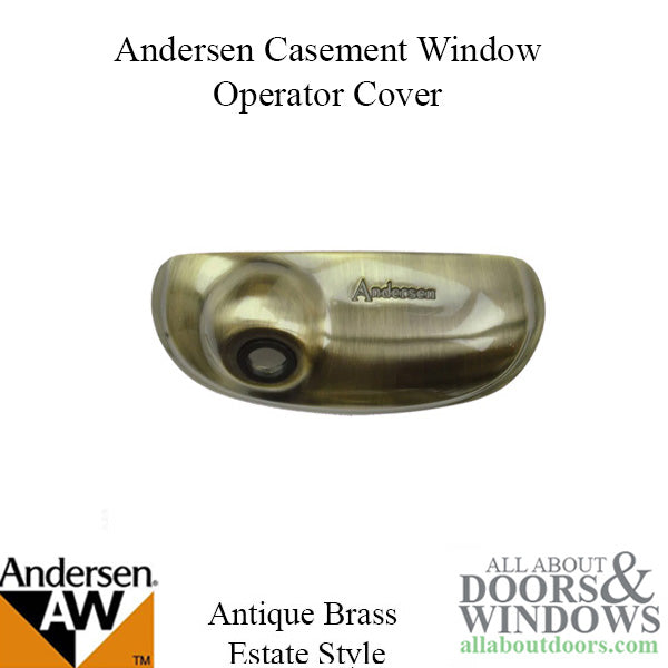 Andersen Enhanced Casement Window - Operator Cover - Estate Style - Antique Brass - 1995 -1998. - Andersen Enhanced Casement Window - Operator Cover - Estate Style - Antique Brass - 1995 -1998.