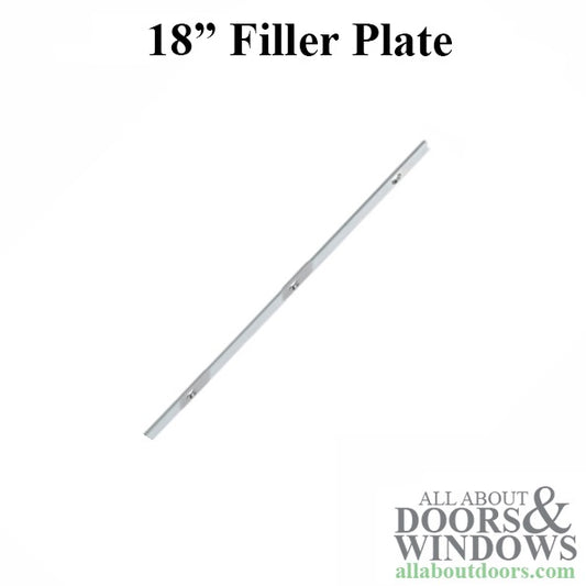 Hoppe 5/8" x 18" Multipoint Lock Filler Plate, Blank No Lock Points - Stainless Steel
