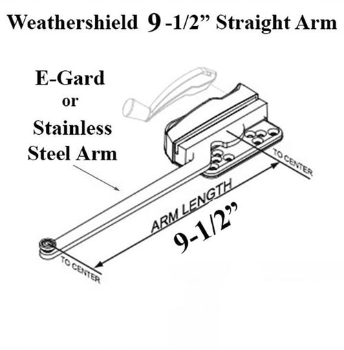 Truth 15.31 Weathershield series, 9-1/2  Single Straight Arm Casement Operator - Truth 15.31 Weathershield series, 9-1/2  Single Straight Arm Casement Operator
