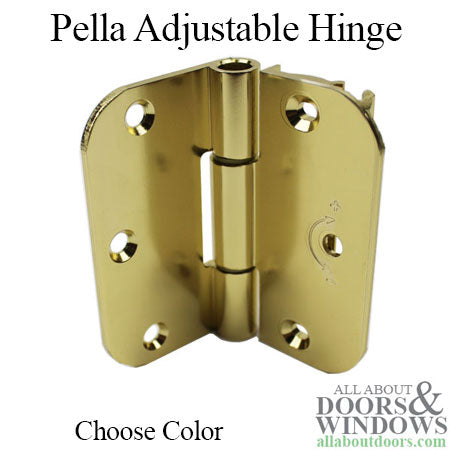 Pella Adjustable Hinge Radius Corner Hinge 4 Pack 3.75 Inch by 3.5 Inch Hinges