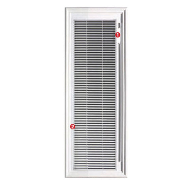 Therma Tru Door Lite 1 Lite with Glass and Surround with Internal Blinds - Therma Tru Door Lite 1 Lite with Glass and Surround with Internal Blinds