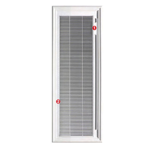 Therma Tru Door Lite 1 Lite with Glass and Surround with Internal Blinds - Therma Tru Door Lite 1 Lite with Glass and Surround with Internal Blinds