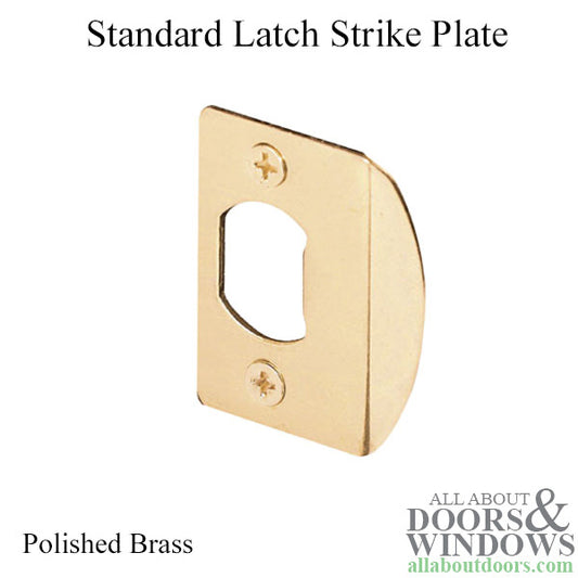 Latch strike - Standard - 1-5/8 Inch HC - Brass (Each)