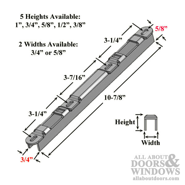 Sliding Door Strike Plate Keeper 5/8