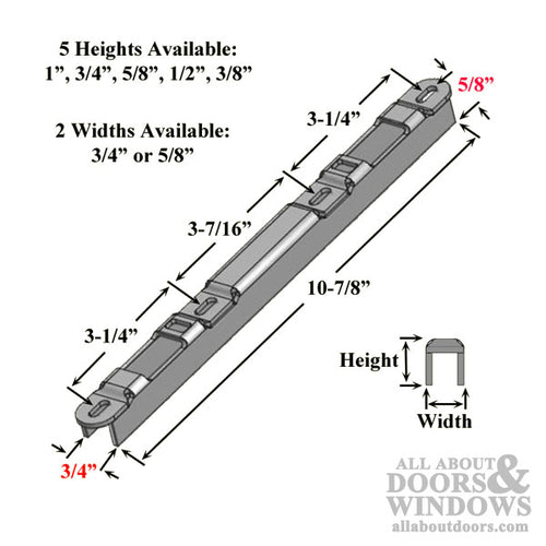 Sliding Door Strike Plate Keeper 5/8