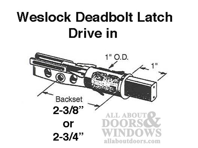 Weslock 400 Series 2-3/8 Backset Deadbolt latch,   DI - Weslock 400 Series 2-3/8 Backset Deadbolt latch,   DI