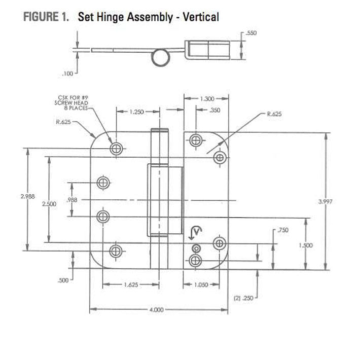 Vertical Adjustable Set Door Hinge 2D V400  Series - Vertical Adjustable Set Door Hinge 2D V400  Series