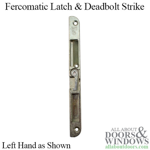 Fercomatic Latch & Deadbolt Strike, profile notching, Curved Ends, Left - Fercomatic Latch & Deadbolt Strike, profile notching, Curved Ends, Left