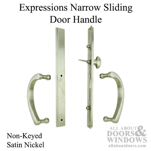 Expressions Narrow Square Active Non-Keyed Sliding Door Handle - Expressions Narrow Square Active Non-Keyed Sliding Door Handle