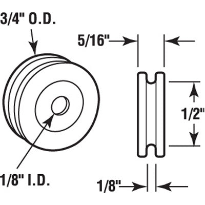 Roller (Grooved) - Sliding Windows, Nylon - Roller (Grooved) - Sliding Windows, Nylon